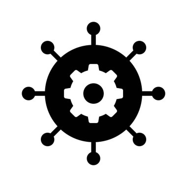 Otomatik süreçleri sembolize eden dişliler ve bağlantılar