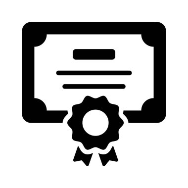 Profesyonel akreditasyonu sembolize eden kurdeleli sertifika