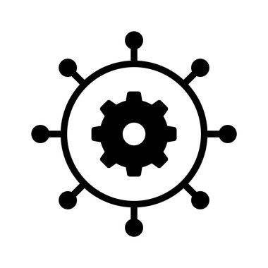 Otomatik süreçleri sembolize eden dişliler ve bağlantılar