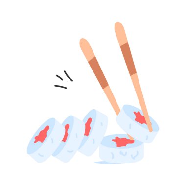 Taze suşi ruloları, Japon mutfağı için bir lezzet.