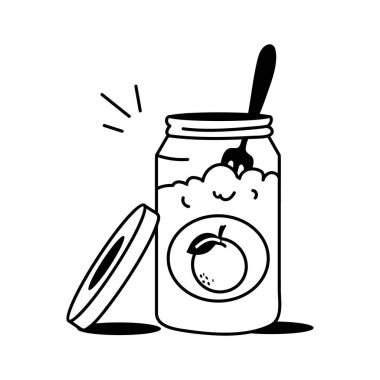 Bir kavanoz çilek reçeli, tostun üzerine yayılmak için mükemmel.