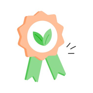 Yaprak sembollü yeşil kurdele simgesi