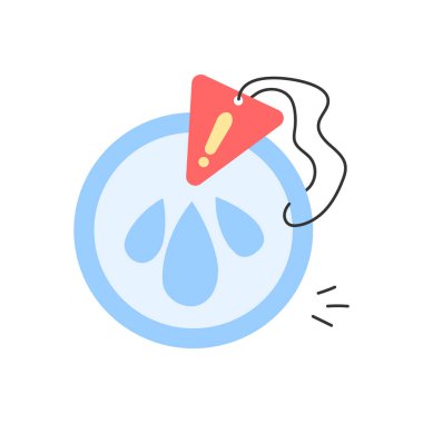 Su kirliliği sorunlarını temsil eden yağ içeren damlacık simgesi