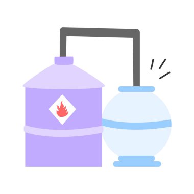 Moda tarzında doğal gaz depolama vektör tasarımı