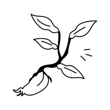 Ağaç eli karalama simgesini moda tarzında dikmek