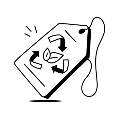 Eko etiketinin el çizimi simgesi