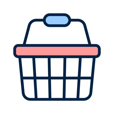 Ürünleri saklamak için bir alışveriş sepetini temsil eden simge