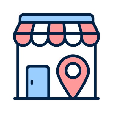 Bir mağazanın veya iş yerinin konumunu belirtir