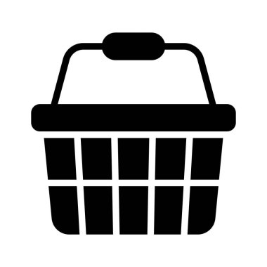 Ürünleri saklamak için bir alışveriş sepetini temsil eden simge