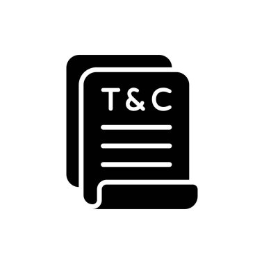 Yasal veya politika bilgisi için T & C ile belge simgesi