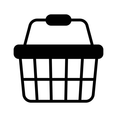 Ürünleri saklamak için bir alışveriş sepetini temsil eden simge