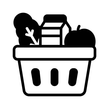 Bakkal ürünlerini veya taze ürünleri temsil eden simge