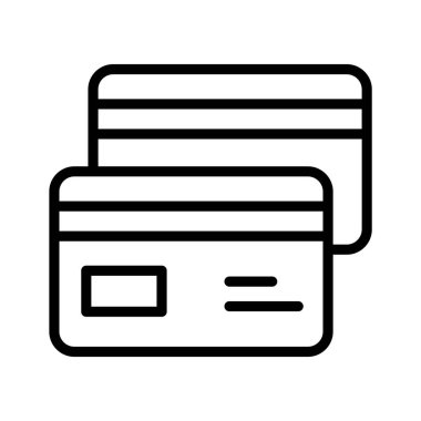Kredi kartı simgesi, ödeme seçeneklerini sembolize ediyor