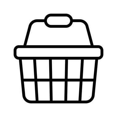 Ürünleri saklamak için bir alışveriş sepetini temsil eden simge