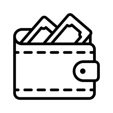 Ödemeyi ve mali işlemleri sembolize eden bir cüzdanın simgesi