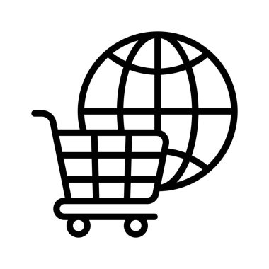 Moda tarzında Uluslararası Alışveriş vektörü tasarımı