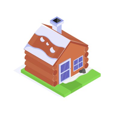 Bu karlı evin en iyi ikonunu modern tarzda al.