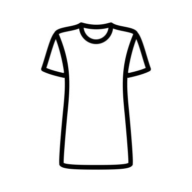 Günlük giyim tasarımı için temel t-shirt simgesi