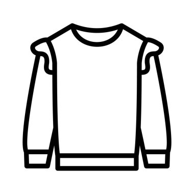 Günlük giyim tasarımı için temel t-shirt simgesi