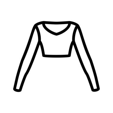 Günlük giyim tasarımı için temel t-shirt simgesi