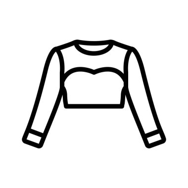 Günlük giyim tasarımı için temel t-shirt simgesi