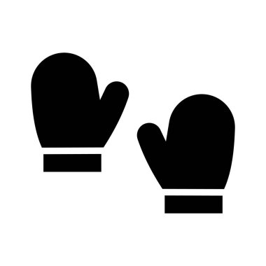 Soğuk havada ısınmak için bir çift eldiven simgesi