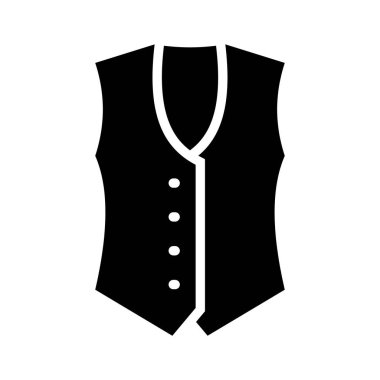 Katman veya resmi giysi için bir yelek simgesi