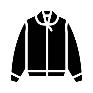 Önü fermuarlı ve kelepçeli sıradan bir bombacı ceketi.