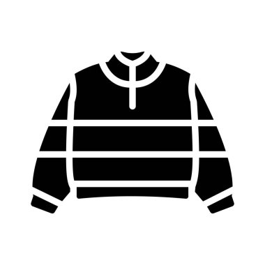 Kışın ya da gündelik kıyafet için rahat süveter simgesi