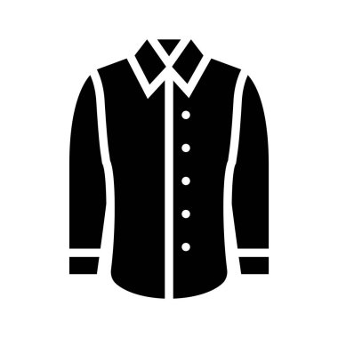 Klasik uzun kollu gömlek simgesi, katman yapmak için ideal