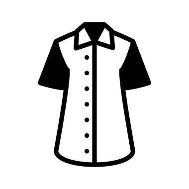 Resmi giysi için yakalı gömleğin basit bir simgesi