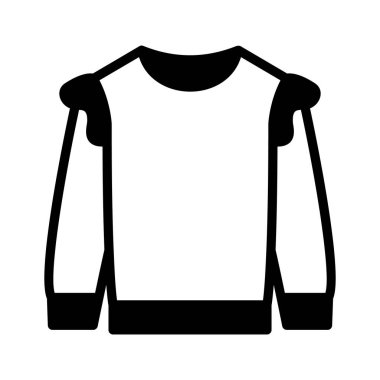 Kışın ya da gündelik kıyafet için rahat süveter simgesi