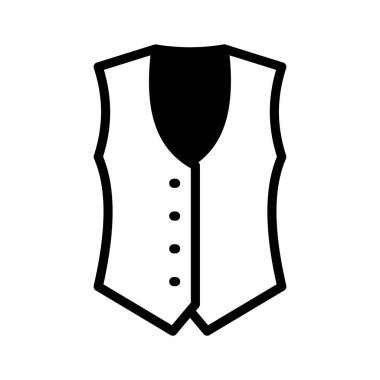 Katman veya resmi giysi için bir yelek simgesi