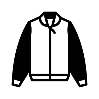 Önü fermuarlı ve kelepçeli sıradan bir bombacı ceketi.