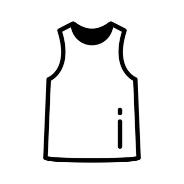 Yaz giysisi için günlük askılı tişört simgesi