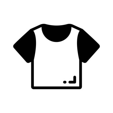 Günlük giyim tasarımı için temel t-shirt simgesi
