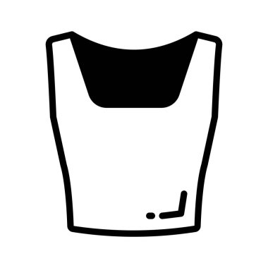 Yaz giysisi için günlük askılı tişört simgesi