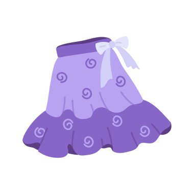 Beyaz arkaplanda izole edilmiş etek simgesi kullanmaya hazır