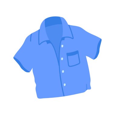 Modern tasarım tarzında klasik kısa kollu gömlek