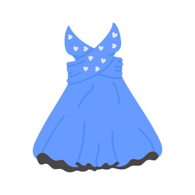 Parti elbisesinin el yapımı bir ikonu.