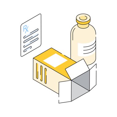 Tıbbi şişeler ve uyuşturucular için paket kutusu