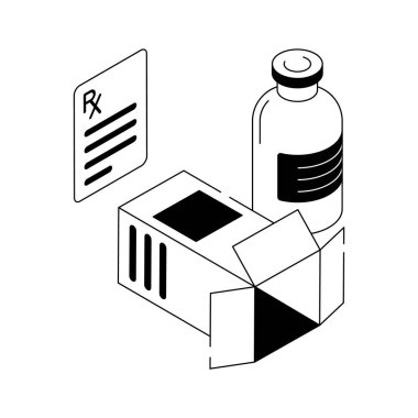 Tıbbi şişeler ve uyuşturucular için paket kutusu