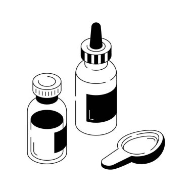 Sıvı tıbbın bu yaratıcı simgesini modern tarzda kavra.