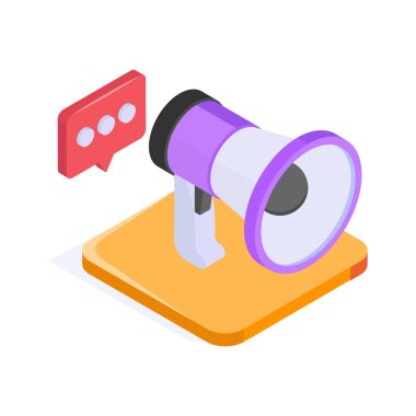 Modern tarzda bu yaratıcı megafon ikonunu alın.