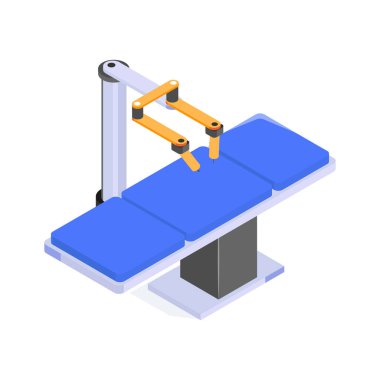 Hassas operasyonlar için robot yardımı olan cerrahi masası