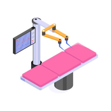 Hassas operasyonlar için robot yardımı olan cerrahi masası