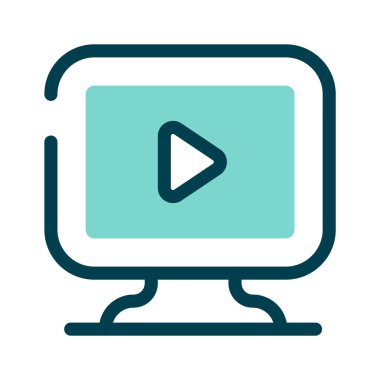 Video çalmayı sembolize eden çalma düğmeli bir ekran