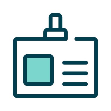 Tanımlama veya erişim vektör tasarımını sembolize eden bir rozet