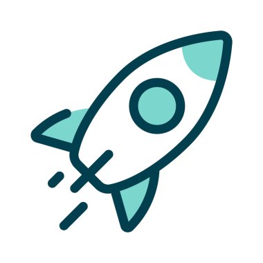 Fırlatmayı, büyümeyi veya yeniliği simgeleyen bir roket