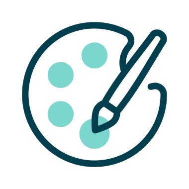 Sanatsal yaratıcılık veya tasarım için bir boya paleti